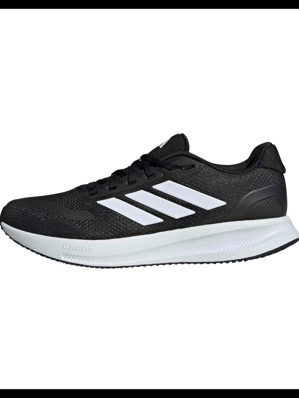 adidas Men's Black Sneakers with White Three-Stripes